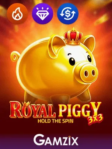 Gokkast 3x3 Royal Piggy Hold the Spin van Gamzix bij Vegas Hero
