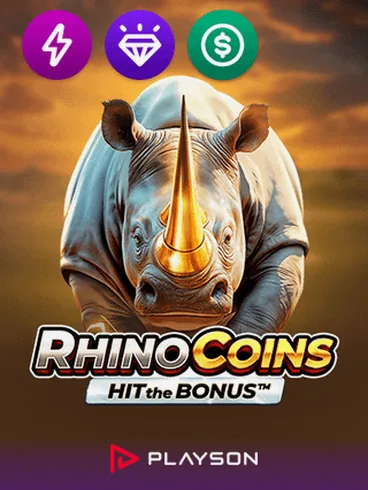 Gokkast Rhino Coins Hit the Bonus van Playson bij Vegas Hero
